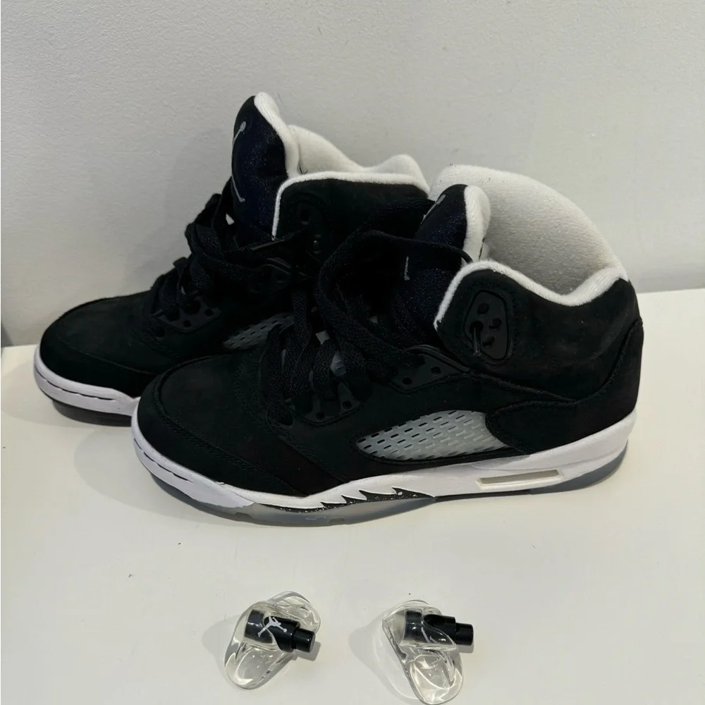 Air Jordan Retro 5 GS Oreo 5Y Moonlight Black/White nike boys - Picture 3 of 7